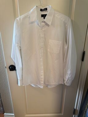 Dockers White Long-Sleeve Dress Shirt